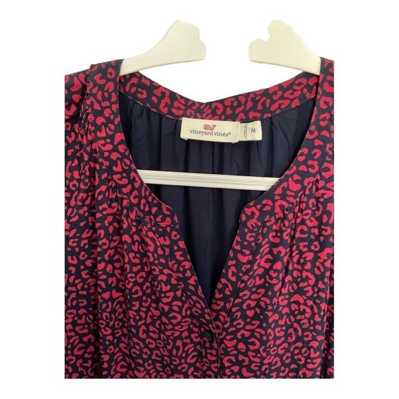 Vineyard Vines Leopard Tiered Dress M - Picture 3 of 4